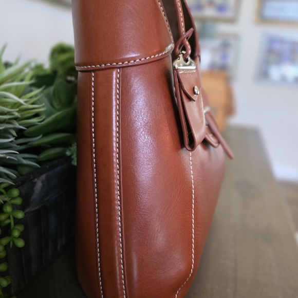 Dooney & Bourke Florintine Toscana Front Stitch Hobo In Ginger - Picture 5 of 11